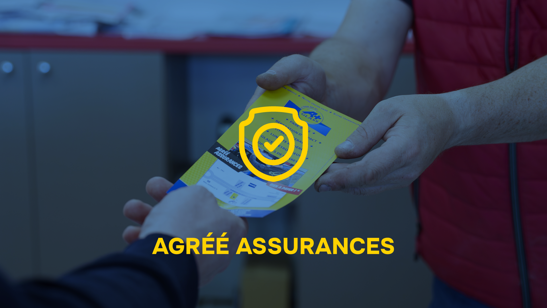 Visuel grand format assurance agréée A+GLASS